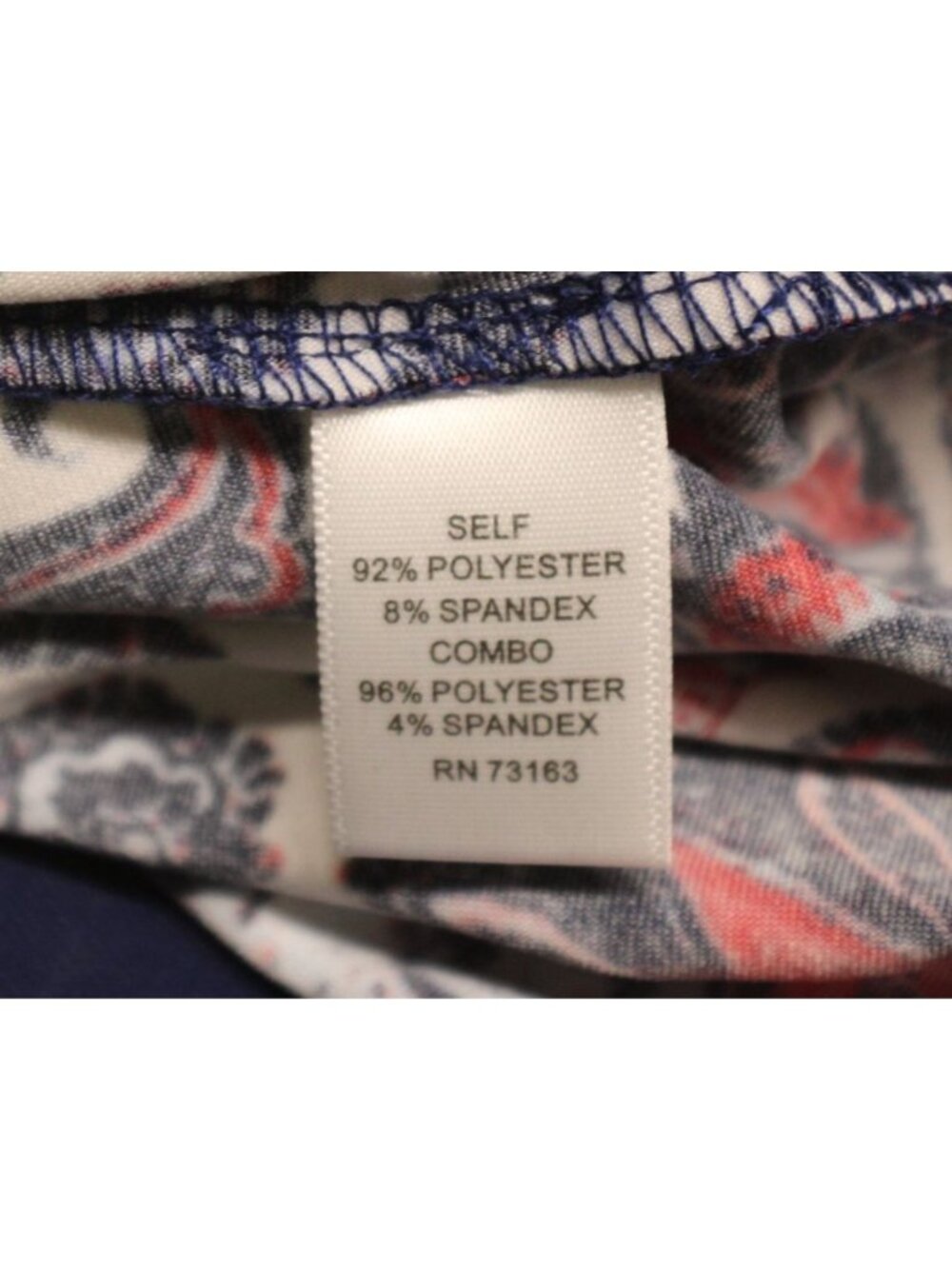 Melissa Paige Sz Large Red White Blue Paisley Sleeveless Dress Long Side Slits - Picture 6 of 12